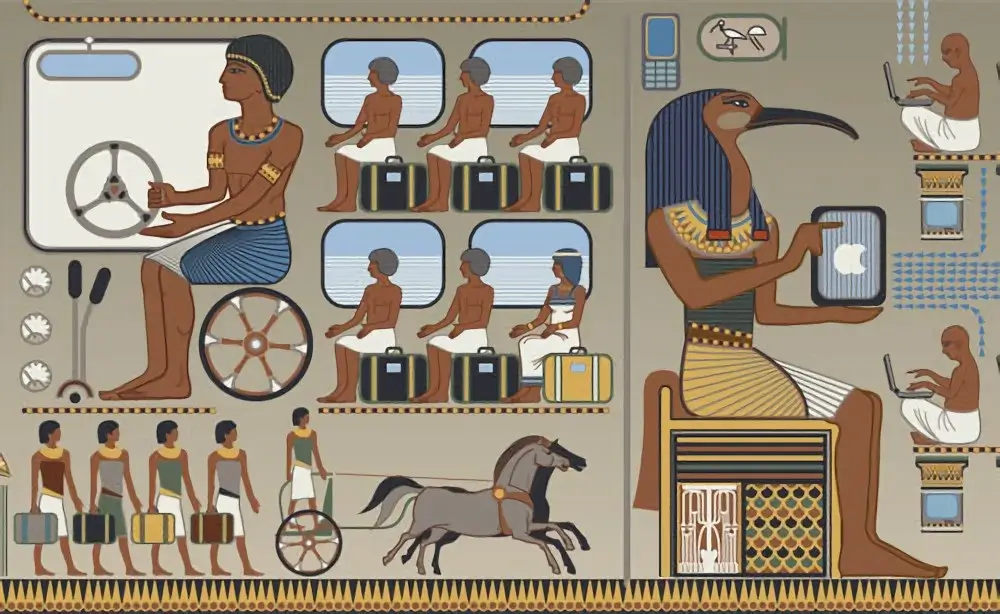 art of ancient egypt if it had technology